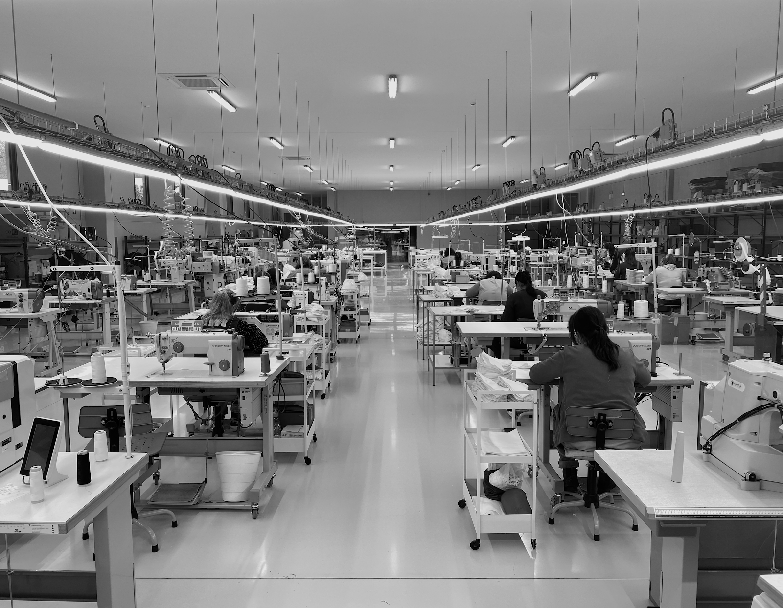 Modern textile manufacturing floor